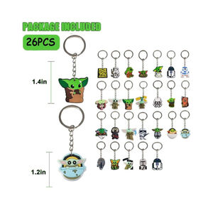 Unisex Unbranded Keychains One Size Green Brown Grogu‎ random set of 6